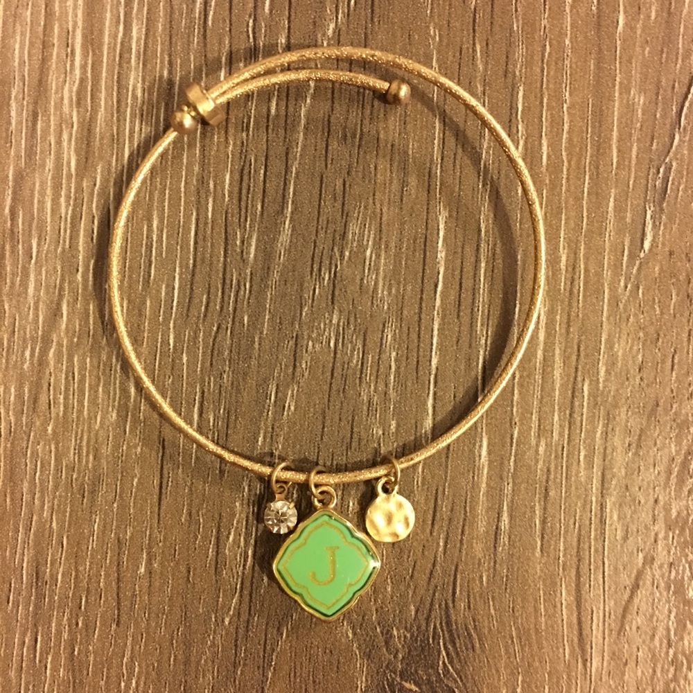 Gold Charm Bracelet with “J” Monogram